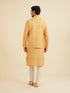 Manyavar Mustard Yellow Jaali Printed Jacket Set
