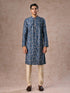 Manyavar Greyish Blue Kurta Jacket Set