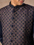 Manyavar Dark Blue Radiance Kurta Jacket Set