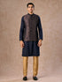 Manyavar Dark Blue Radiance Kurta Jacket Set