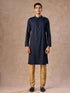 Manyavar Dark Blue Radiance Kurta Jacket Set
