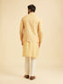 Manyavar Gleaming Mustard Kurta Jacket Set
