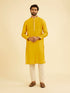 Manyavar Mustard Yellow Regal Kurta Jacket Set