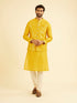 Manyavar Mustard Yellow Regal Kurta Jacket Set