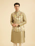 Manyavar Emerald Sparkle Kurta Jacket Set