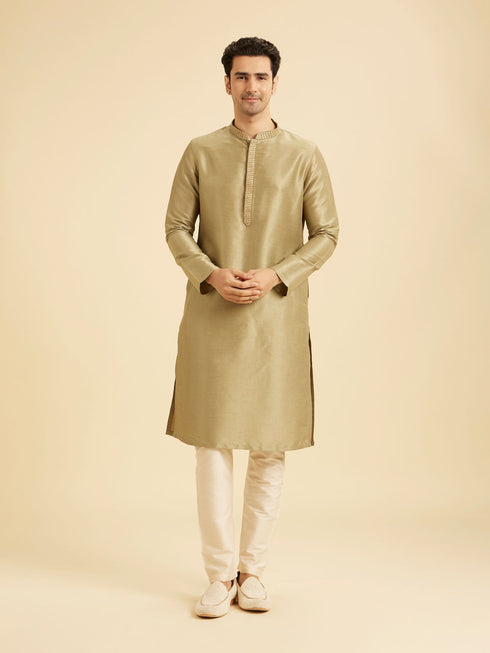 Manyavar Emerald Sparkle Kurta Jacket Set