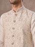 Manyavar Whimsical Cream Kurta Jacket Set