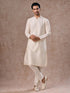Manyavar Whimsical Cream Kurta Jacket Set