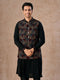 Manyavar Blue Elegance Kurta Jacket Set