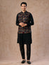 Manyavar Blue Elegance Kurta Jacket Set