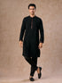 Manyavar Blue Elegance Kurta Jacket Set