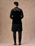 Manyavar Blue Elegance Kurta Jacket Set