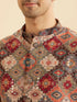 Manyavar Festive Fiesta Orange Kurta Jacket Set