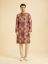Manyavar Festive Fiesta Orange Kurta Jacket Set