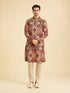 Manyavar Festive Fiesta Orange Kurta Jacket Set