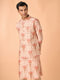 Manyavar Peach Radiance Kurta Jacket Set