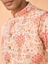 Manyavar Peach Radiance Kurta Jacket Set