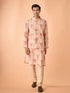Manyavar Peach Radiance Kurta Jacket Set