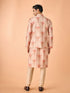 Manyavar Peach Radiance Kurta Jacket Set
