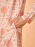 Manyavar Peach Radiance Kurta Jacket Set