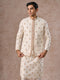 Manyavar Elegant Cream Kurta Jacket Set