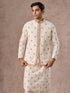 Manyavar Elegant Cream Kurta Jacket Set