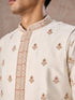Manyavar Elegant Cream Kurta Jacket Set