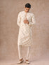 Manyavar Elegant Cream Kurta Jacket Set