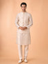 Manyavar Elegant Cream Kurta Jacket Set