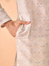 Manyavar Elegant Cream Kurta Jacket Set