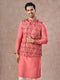 Manyavar Coral Elegance Kurta Jacket Set