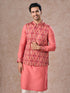 Manyavar Coral Elegance Kurta Jacket Set