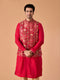 Manyavar Rani Pink Kurta Jacket Set