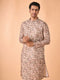 Manyavar Opulent Beige Kurta Jacket Set
