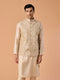 Manyavar Beige Glorious Kurta Jacket Set