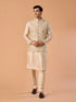 Manyavar Beige Glorious Kurta Jacket Set