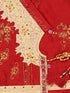 JBN CREATION Boy's Maroon Angrakha Kurta and Dhoti Set