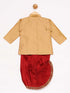 JBN CREATION Boy's Rose Gold Angrakha Kurta and Dhoti Set