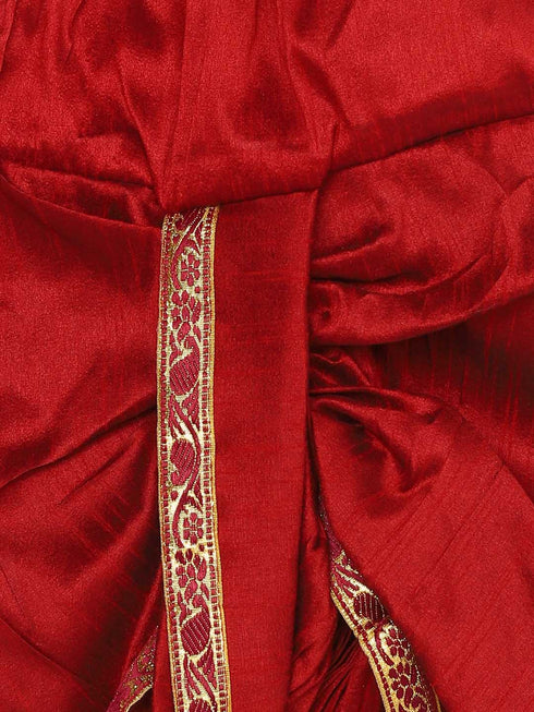 JBN CREATION Boy's Rose Gold Angrakha Kurta and Dhoti Set