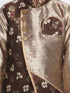 JBN CREATION Boys' Gold Cotton Silk Blend Kurta and Dhoti Pant Set