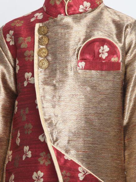 JBN CREATION Gold Cotton Silk Blend Kurta and Dhoti Pant Set