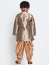 JBN CREATION Gold Cotton Silk Blend Kurta and Dhoti Pant Set