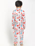 JBN CREATION Boy's Digital Printed Silk Blend Kurta, Pyjama & Dupatta Set
