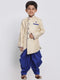 Vastramay Blue Cotton Silk Blend Kurta and Dhoti Set