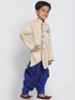 Vastramay Blue Cotton Silk Blend Kurta and Dhoti Set