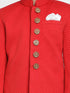 Vastramay Boys Red Quilted Indowestern Sherwani and Churidar Set
