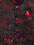 JBN CREATION Boys Maroon And Black Jacquard Nehru Jacket