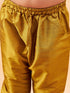 Vastramay Boy's Maroon Woven Jacket With Mustard Kurta and Pyjama Set