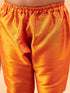 Vastramay Boy's Maroon Nehru Jacket With Orange Kurta And Pyjama Set