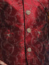JBN CREATION Boy's Maroon Embroidered Nehru Jacket With Mustard Kurta And Black Dhoti Set